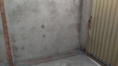 Renovating my house, starting with plastering the garage walls.