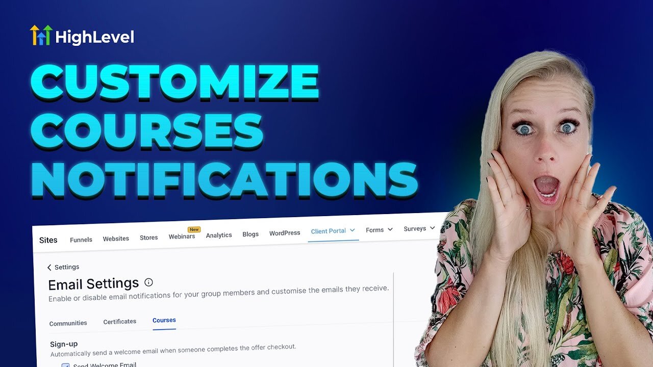 How to Optimize Notification Settings for Courses in the Client Portal