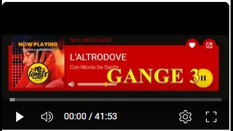 3 Radio Programma "L'ALTRODOVE" rubrica "ANDANDO PER FIUMI"GANGE 3 NO LIMITS RADIO 300mila ascolti
