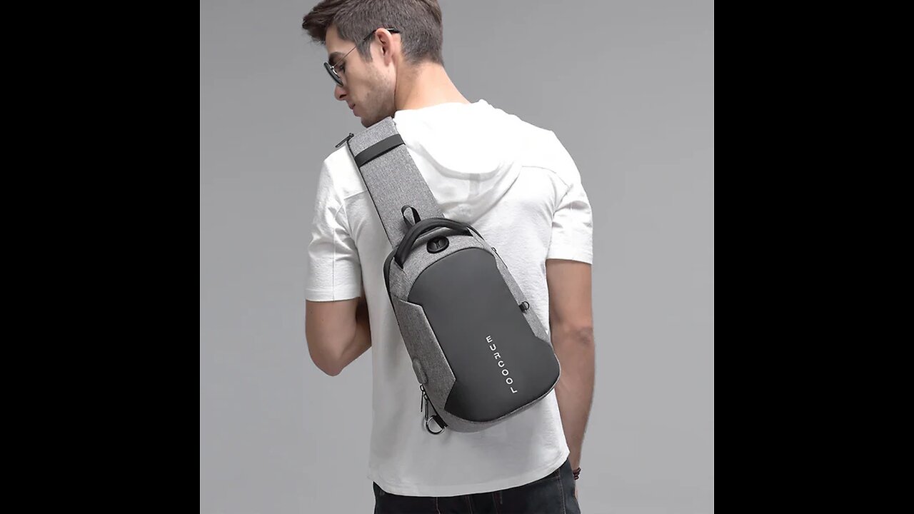 Lightweight Sling Bag, with Multi-layer Compartments, Large Capacity, Waterproof Fabric & Large Open