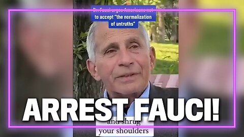WATCH: Fauci Surfaces From His Subterranean Lair to Lecture the Public on Combating Misinformation