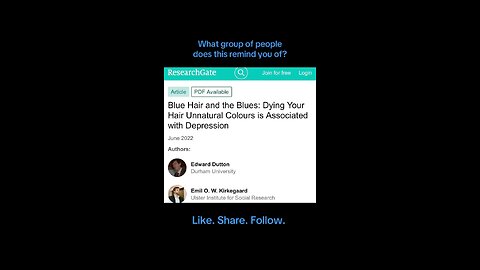 Blue hair is a symptom of…