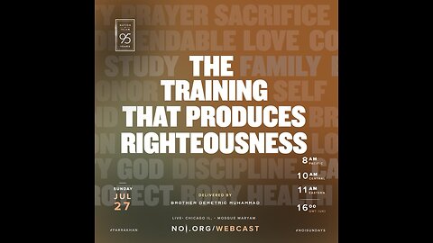 THE TRAINING THAT PRODUCES RIGHTEOUSNESS