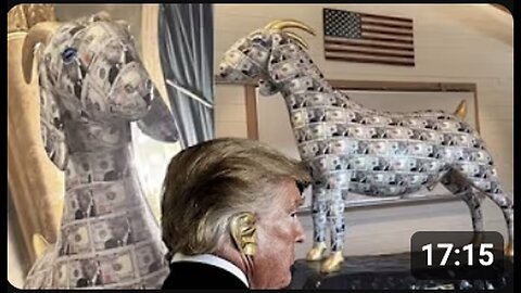 "Baphomet Statue with Golden Hooves Showcased at Trump's Mar-a-Lago Residence!"