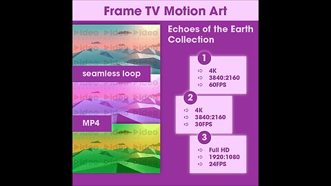 🏔️Echoes of the Earth Collection • Frame TV Motion Art Office Home Relaxing Low Stim Seamless Modern