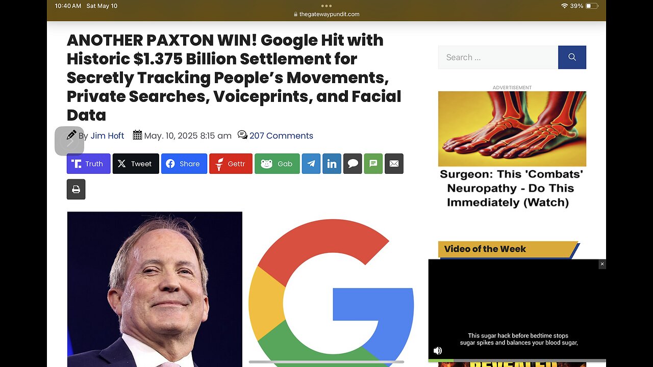 ANOTHER PAXTON WIN! Google Hit with Historic $1.375 Billion Settlement for Secretly Tracking People