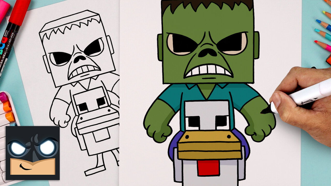 How To Draw Chicken Jockey | Minecraft Movie