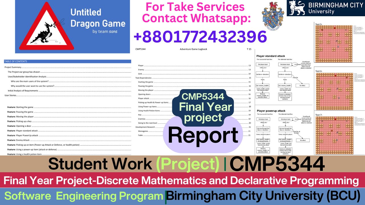 Client Work (Project)|CMP5344 Final Year Project Adventure Game Report| Birmingham City University