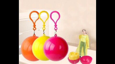 Convenient Portable Disposable Raincoat Ball, for Outdoor Activities, Adults & Kids (One Size)