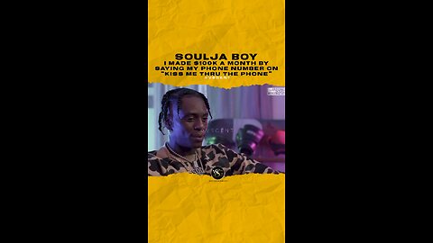 @souljaboy I made $100k a month by saying my phone number on “Kiss Me Thru The Phone”.
