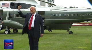 President Trump Speaks to Reporters As He Leaves to Attend the U.S. Open Men's Finals