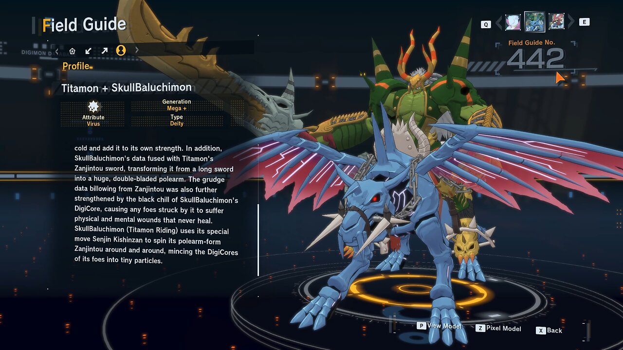 titamon + skullbaluchimon all digivolution/de-digivolution/profile Digimon Story Time Stranger