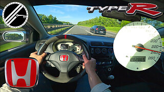 Honda Civic Type R EP3 | 200 PS | Top Speed Drive German Autobahn No Speed Limit POV