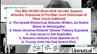 Liberty Conspiracy LIVE 9-16-25 Speech Killers, UN Says Genocide, Israel China, Gun Grab, Ukraine