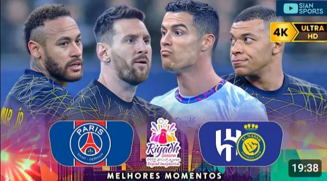 THE WORLD STOPPED TO WATCH C.RONALDO, MESSI, NEYMAR AND MBAPPÉ IN THE LAST MEETING OF THE LEGENDS!