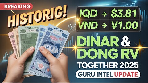 🔥 Historic! Dinar & Dong RV Together 💹 Iraqi Dinar Guru Intel Update