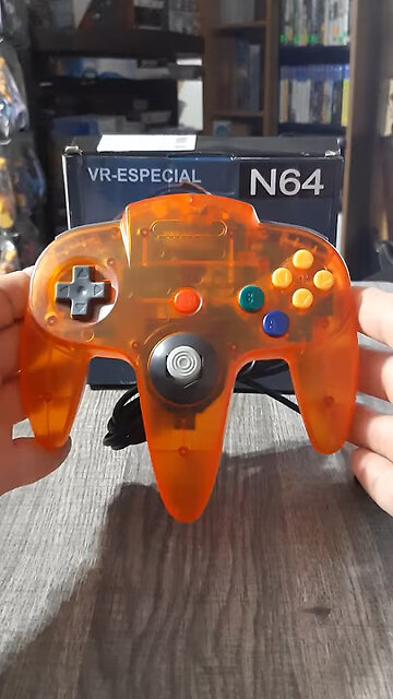Nintendo 64 (N64) transparent orange controller