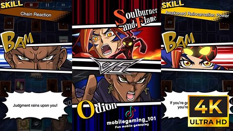 [4K Full Upscale] Odion Burn VS Soulburner and Flame Salamangreat , リシド VS ソウルバーナー＆フレイム 遊戯王 デュエルリンクス