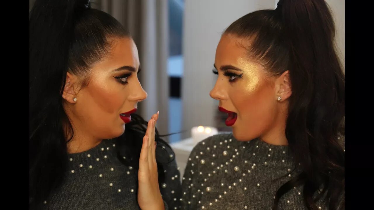 NO MIRROR MAKEUP CHALLENGE - The Badura Twins