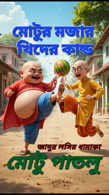 Motu Patlu Style Funny Cartoon | Bengali Comedy Animation | Laughing Kuti Kuti | Motu Patlu part 2