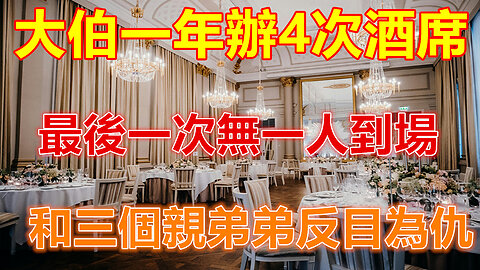 大伯一年辦4次酒席，最後一次無一人到場，和三個親弟弟反目為仇❤️#人生感悟 #人生智慧 #生活 #晚年哲理 #生活哲学 #為人處世 #幸福生活 #幸福人生 #生活經驗 #情感故事