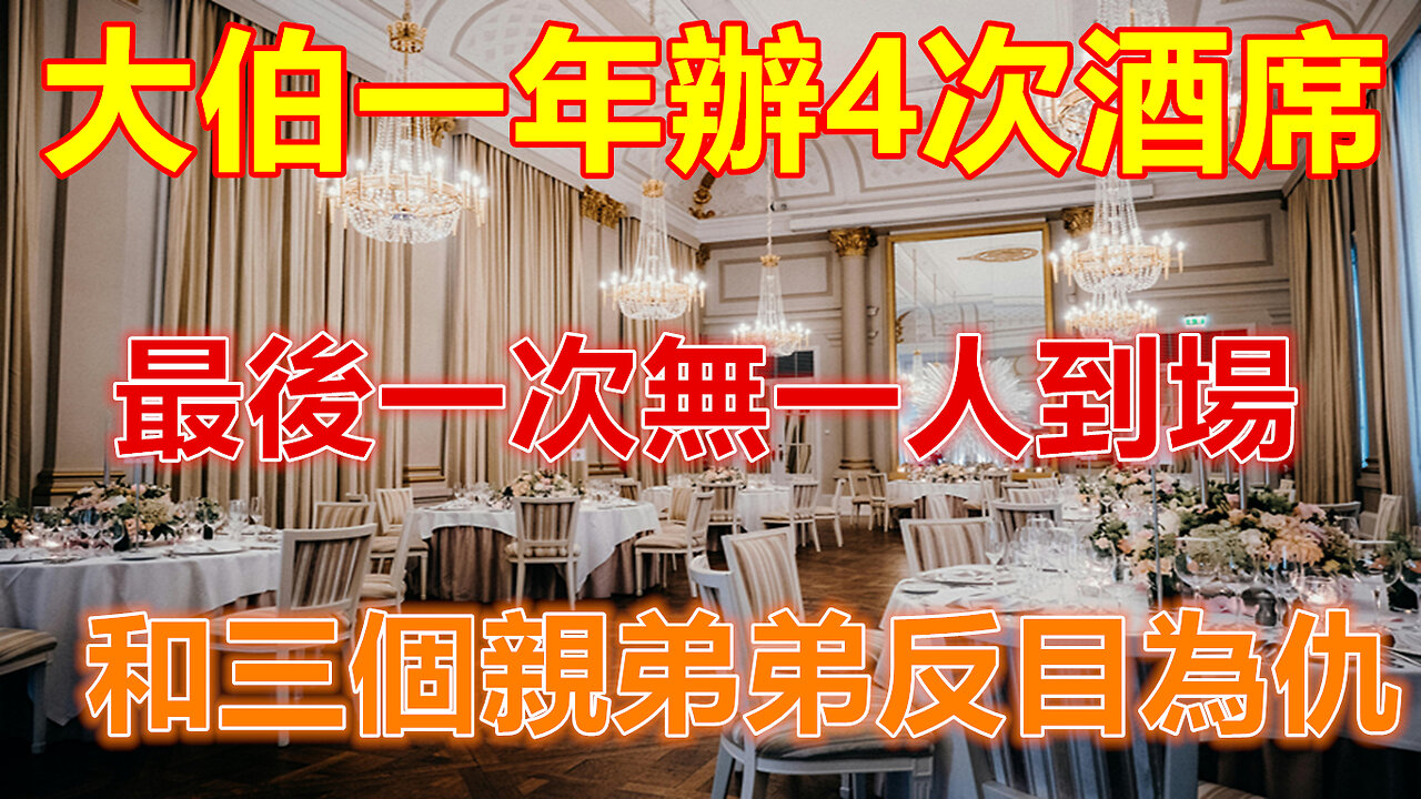 大伯一年辦4次酒席，最後一次無一人到場，和三個親弟弟反目為仇❤️#人生感悟 #人生智慧 #生活 #晚年哲理 #生活哲学 #為人處世 #幸福生活 #幸福人生 #生活經驗 #情感故事