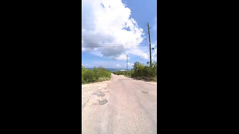 Longboard Down Hill in Anguilla, BWI