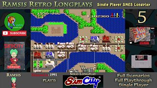 SimCity | SNES | 1991 | Scenario #2 Bern | Retro Longplay | Episode 5