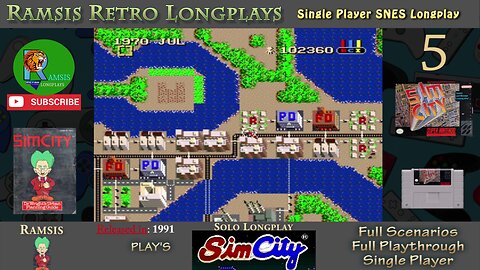 SimCity | SNES | 1991 | Scenario #2 Bern | Retro Longplay | Episode 5
