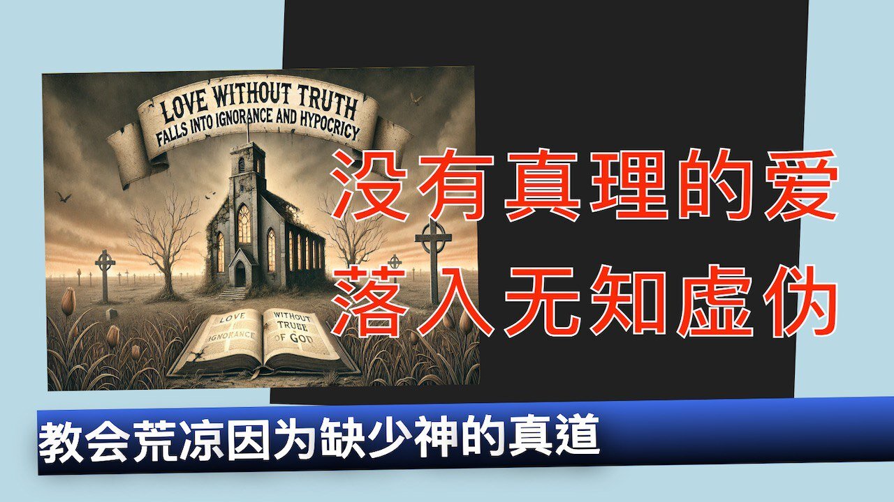 没有真理的爱落入无知虚伪,教会荒凉因为缺少神的真道