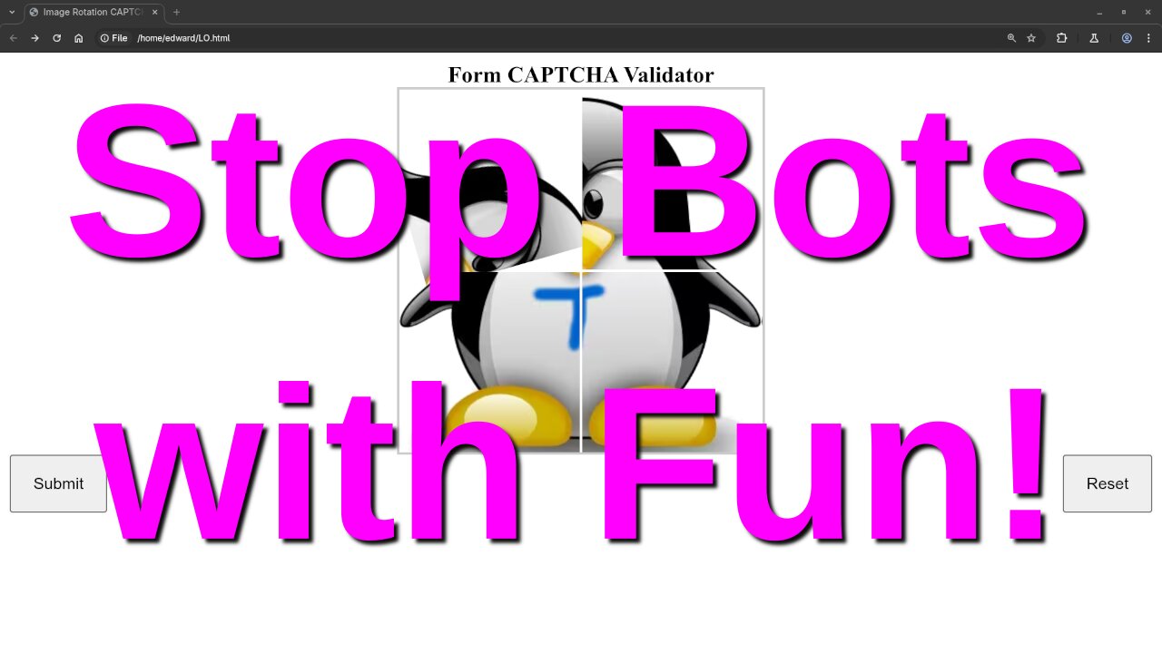 Interactive JavaScript Image CAPTCHA Demo!