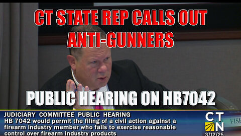 CT State Rep call out Anti-Gunners