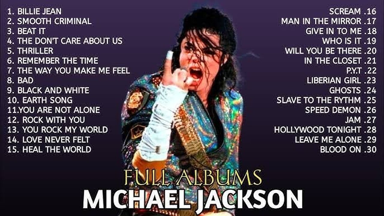 Greatest Hits of Michael Jackson PlaylistšMichael Jackson's Legendary Songs That Live Forever