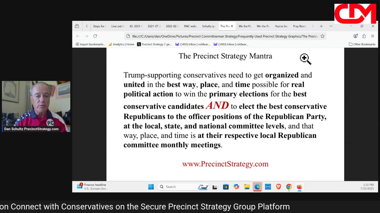 Precinct Strategy The mythical "base." 72%. 0.4%. Dan Schultz July 23 2025