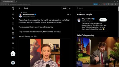 Nick Fuentes reacts to Brilyn Hollyhand complaining about playing HH at the club