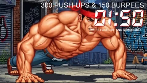 Everyday 300 push ups and 150 Burpees!
