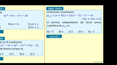 CICLO CHRISTIAM HUERTAS | Semana 09 | Factorización de polinomios I