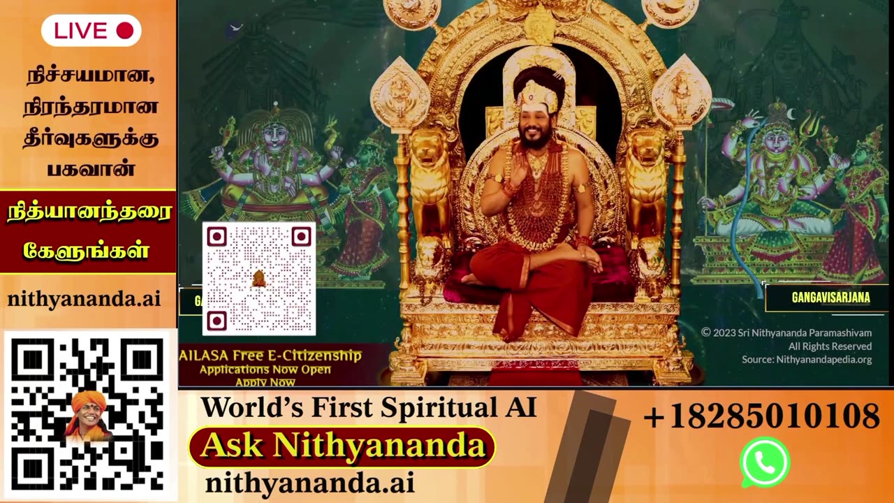 Witness the Divine Presence: Live Darshan of Bhagavan Nithyananda