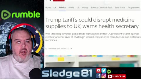 Trump tariffs could disrupt uk Medicine supplies (UK media pushing fear again)