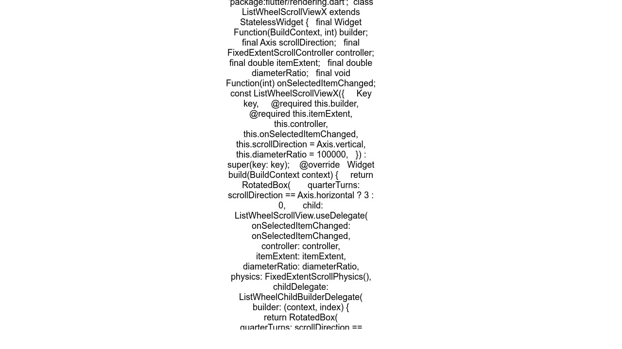 How to make ListWheelScrollView horizontal