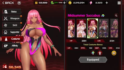 Phantasma Purple Summer Bikini Intro Outro Dialog Ultimate Attack Action Taimanin