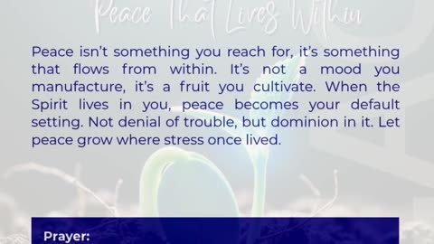 Peace That Lives Within