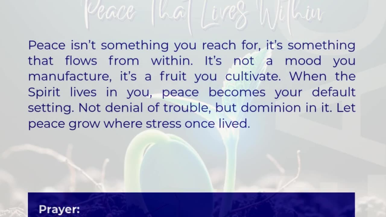 Peace That Lives Within