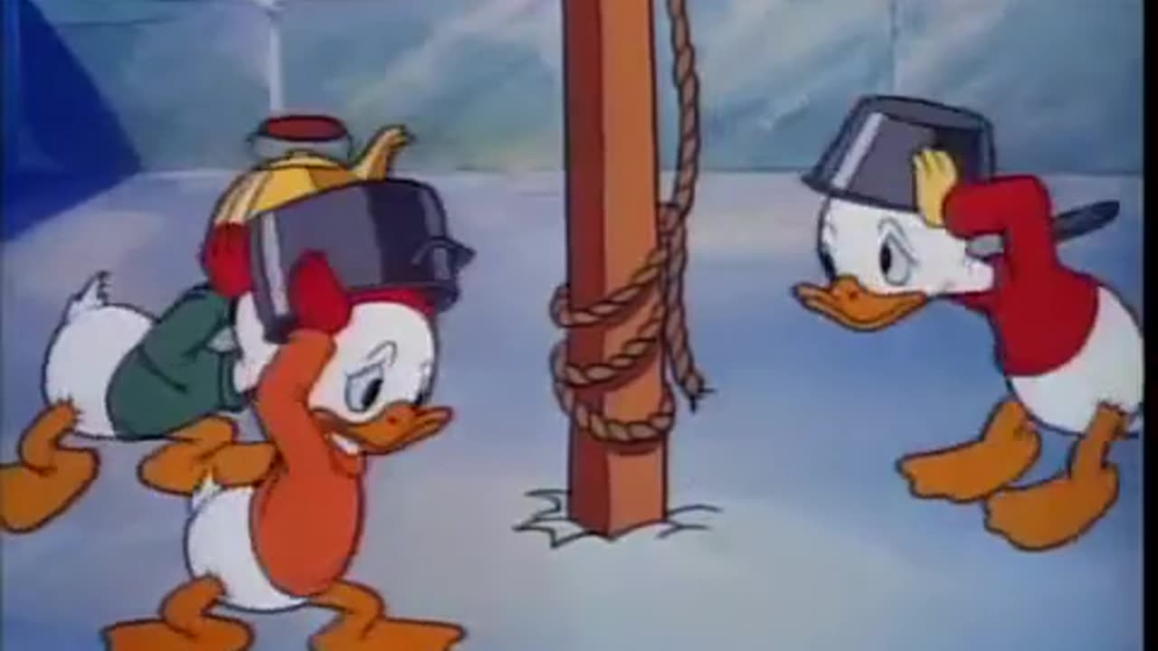 Donald Duck - Donalds Snow Fight (1942) spanking scene