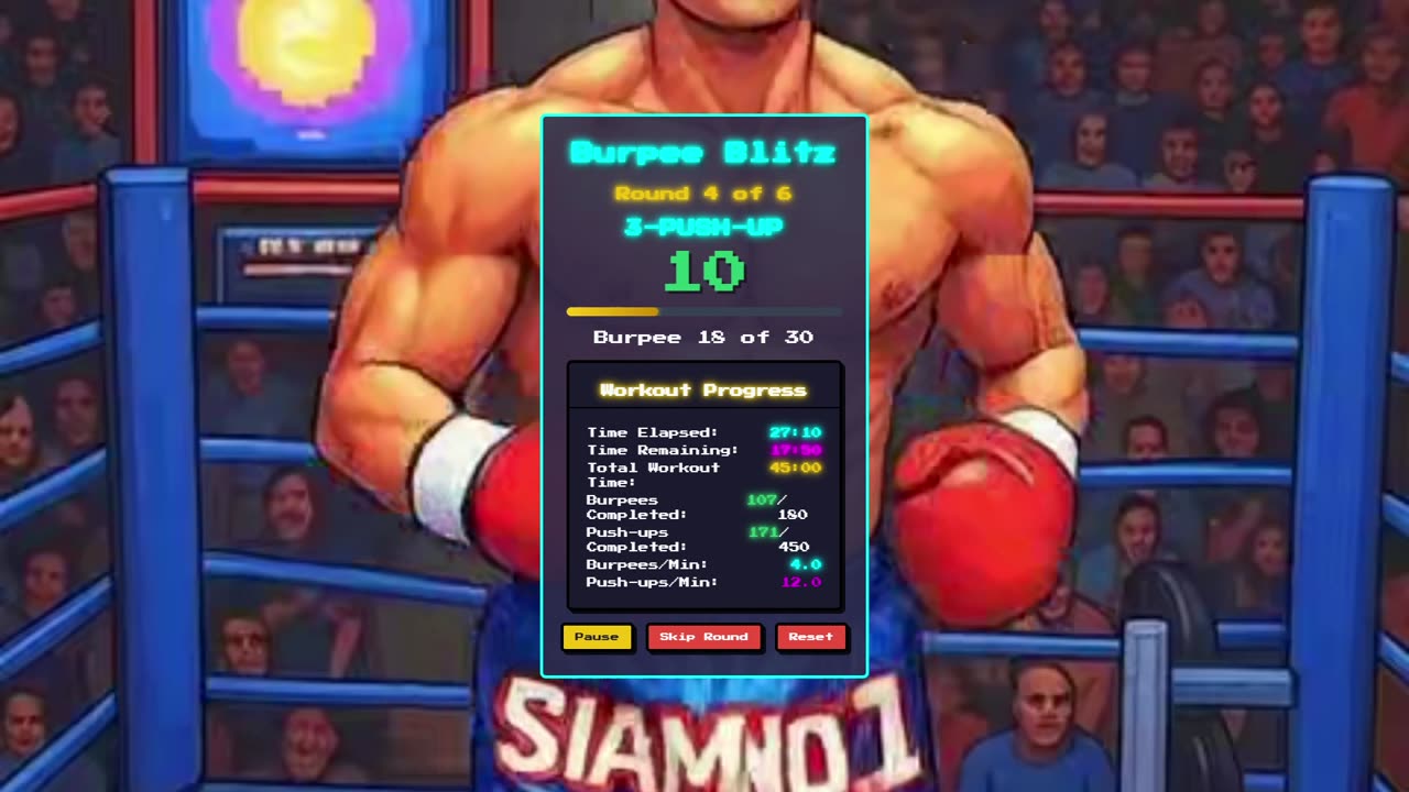 Everyday 450 push ups and 180 Burpees!