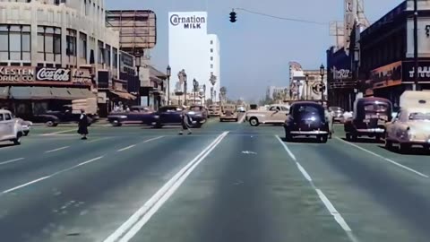 Driving around LA, 1951