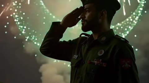 Pak Army Soldier Salute 🇵🇰 | Glowing Drone Flag Show