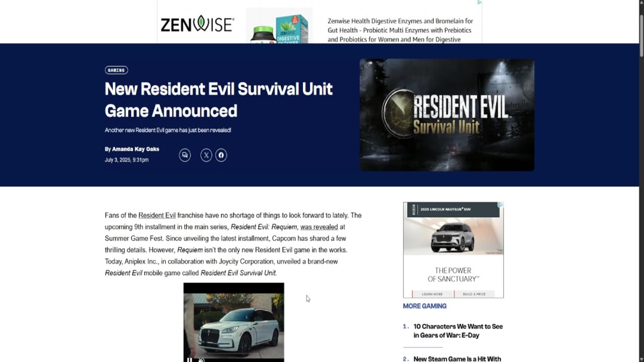 New Resident Evil Game Announcement is a Disappointment