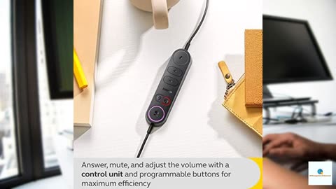 Jabra Engage 40 Wired Mono Headset with Inline Call Control - Noise-Cancelling 2-Mic Techn