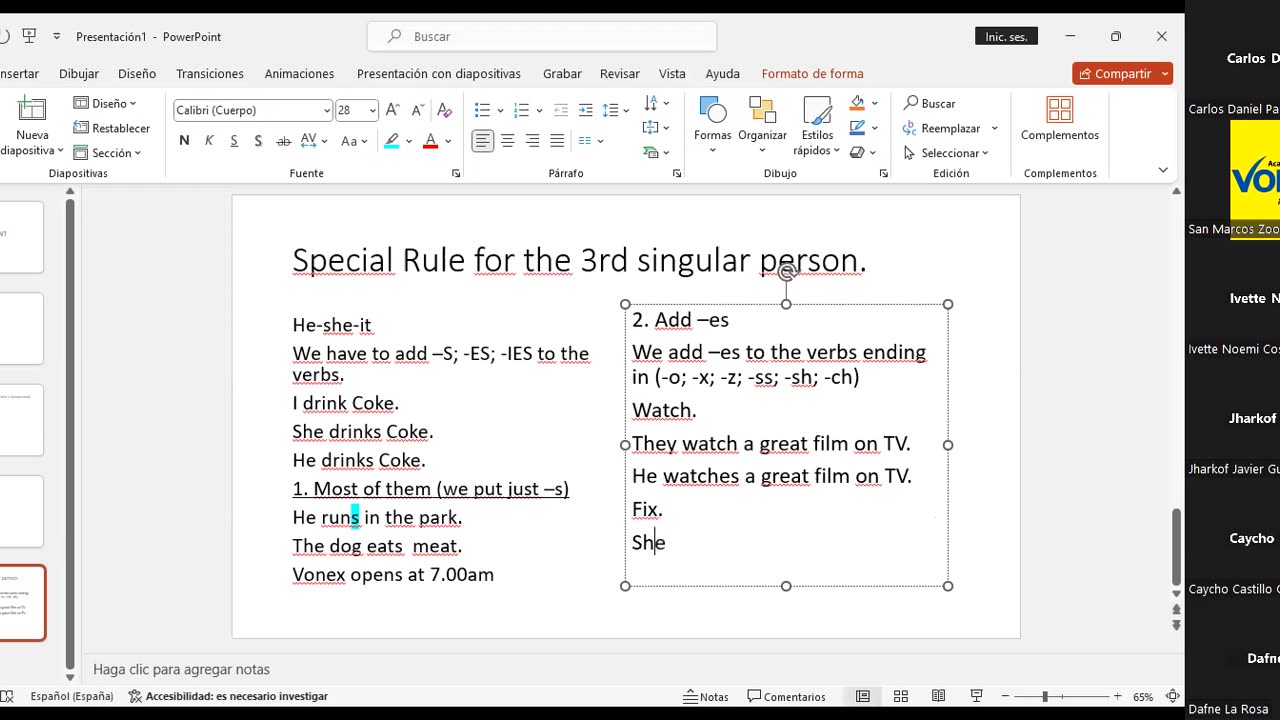 VONEX SEMESTRAL 2024 | Semana 02 | Inglés